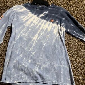 Simply Southern Blue and White Long Sleeve Tie-Dye Tee